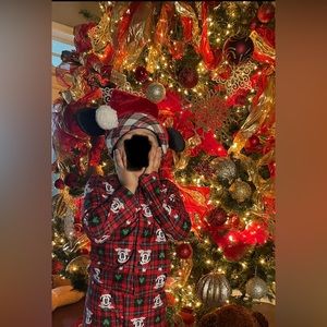 Mickey Mouse Christmas Santa pajamas size 8 by Disney